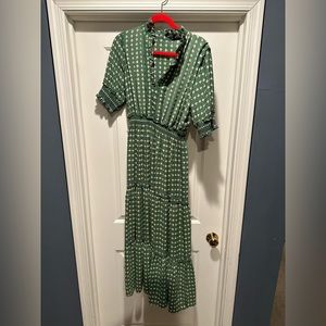 Green Max studio dress